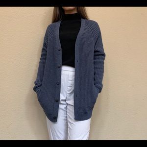 American Apparel Blue Gray Knit Cardigan